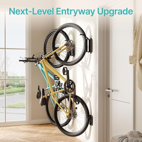 Bike Rack Garage, Bike Wall Mount Heavy Duty, Holds 77 Lbs, Swivel Bike Hangers for Garage, Adjustable Indoor Bike Storage for Bedroom Home Office, 4 Pack in Saudi Arabia