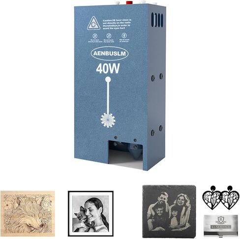 40W Laser Module with Built-in Air Assist, Fixed-Focus, Double Ultra-Fine Compressed Spot for CNC Carving, Engraving & Cutting on Wood, Metal, Acrylic & Paper - Class 4 in Kuwait