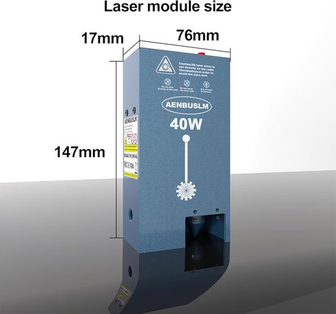 40W Laser Module with Built-in Air Assist, Fixed-Focus, Double Ultra-Fine Compressed Spot for CNC Carving, Engraving & Cutting on Wood, Metal, Acrylic & Paper - Class 4 in Kuwait