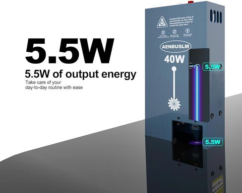 40W Laser Module with Built-in Air Assist, Fixed-Focus, Double Ultra-Fine Compressed Spot for CNC Carving, Engraving & Cutting on Wood, Metal, Acrylic & Paper - Class 4 in Kuwait