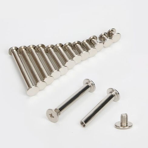 Rivets,Chicago Screws, Silver Rivets for Leather Calendar Picture Book Account Book Recipe Screw Punk Accessories Rivets(23mm) in Saudi Arabia