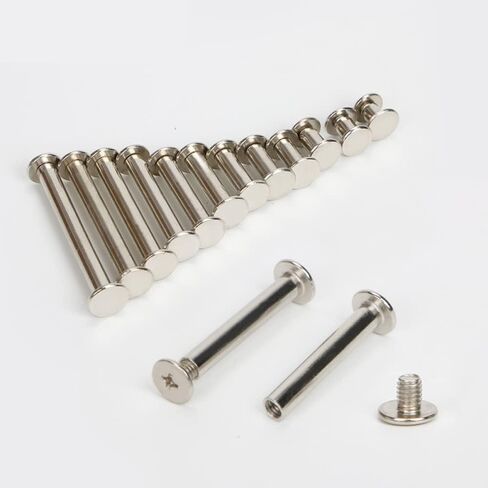 Rivets,Chicago Screws, Silver Rivets for Leather Calendar Picture Book Account Book Recipe Screw Punk Accessories Rivets(23mm) in Saudi Arabia