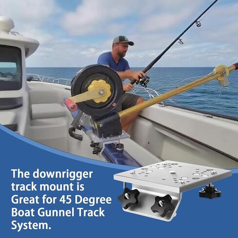 شريحة Universal Aluminium Downrigger لنظام مسار القوارب 90 درجة Lund Sport Track ، Track Track ، Ranger Track ، Sport Systems ، Explrigger Mount Fishors (Black ، 90 درجة) in Kuwait