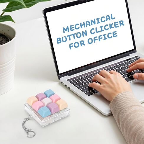 Colorful Keyboard Fidget Toys for Adults Mechanical Button Keyboard Clicker Keychain for Work Stress Relief Anxiety (9IN1-Style A) in Saudi Arabia