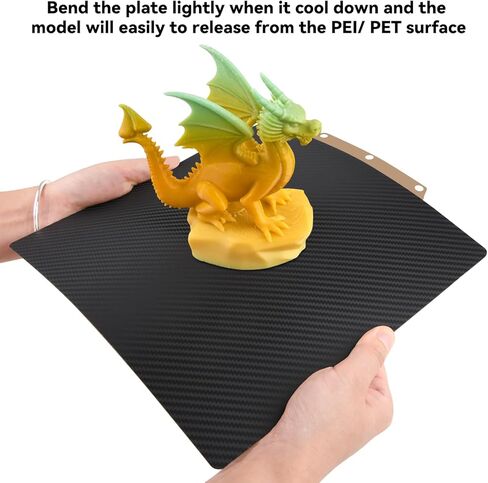 Double-Sided Textured PEI + Carbon Fiber Sheet Magnetic Build Plate, 235x235mm 3D Printer Bed Platform for Creality Ender 3 V3 SE/KE /K1/K1C/ Ender 3/Ender 3 V3/3 Pro/ 5 S1/ 3 S1 Pro/3 Neo in Kuwait