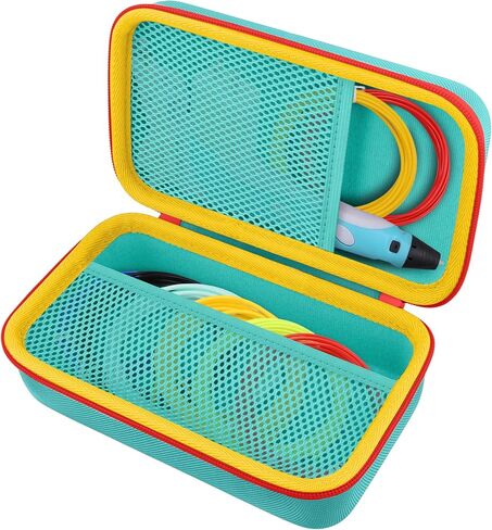co2CREA Storage Organizer Case for 3D Printing Pen Set, Hard Case Compatible with SCRIB3D P1/Advanced, MYNT3D Super/Advanced, 3Doodler Start+/Flow/PRO and Filament Refill（Pink Case + White Zipper） in Kuwait