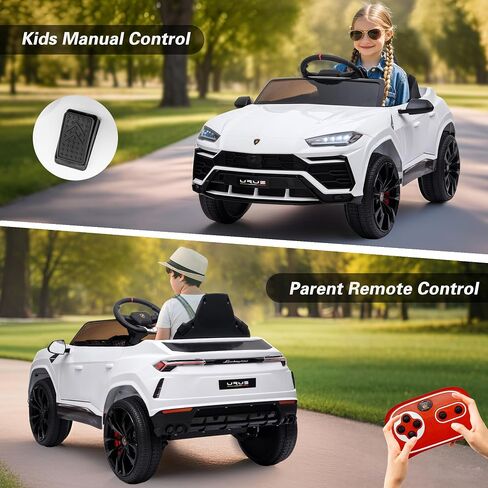 Licensed Lamborghini Urus Ride On Truck Car Toy, 12V Battery Powered Electric 4 Wheels Kids Toys w/Parent Remote Control, Foot Pedal, Music, Aux, LED Headlights, 2 Speeds (Pink) in Saudi Arabia