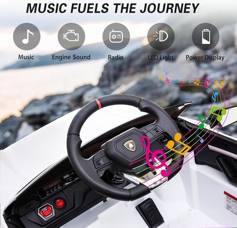 Licensed Lamborghini Urus Ride On Truck Car Toy, 12V Battery Powered Electric 4 Wheels Kids Toys w/Parent Remote Control, Foot Pedal, Music, Aux, LED Headlights, 2 Speeds (Pink) in Saudi Arabia