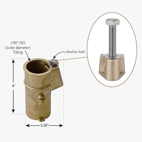 Perma-Cast PW4C 4" Wedge Hanover Style Anchors Bronze with Bolt PW-4C (2) in Kuwait