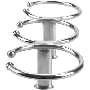 3 Ring Stainless Steel Cup Holder Drink Beverage Cup Storage Rack for Boat Yacht Kayak Accessories in Saudi Arabia