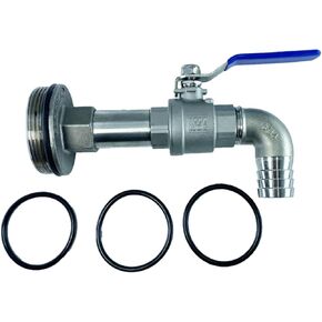 Stainless Steel Drum Faucet with Quick Connect Fitting, Convex Base 20mm in Kuwait