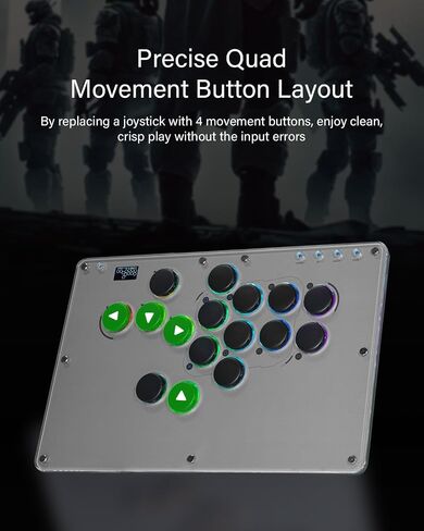 JZW-Shop Haute42 Leverless Arcade Stick T16-texture | All-Button Compatible with Switch/PC/PS4/PS3 /Steam Deck, Turbo & Custom RGB, Supports Hot-Swap & SOCD in Saudi Arabia