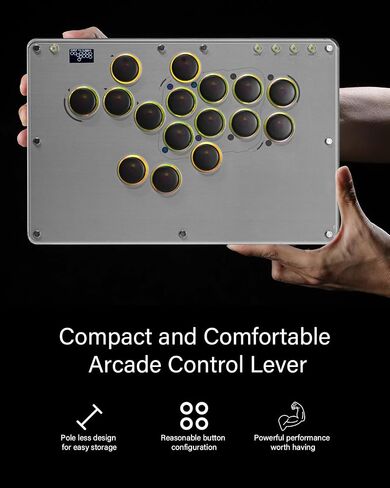 JZW-Shop Haute42 Leverless Arcade Stick T16-texture | All-Button Compatible with Switch/PC/PS4/PS3 /Steam Deck, Turbo & Custom RGB, Supports Hot-Swap & SOCD in Saudi Arabia