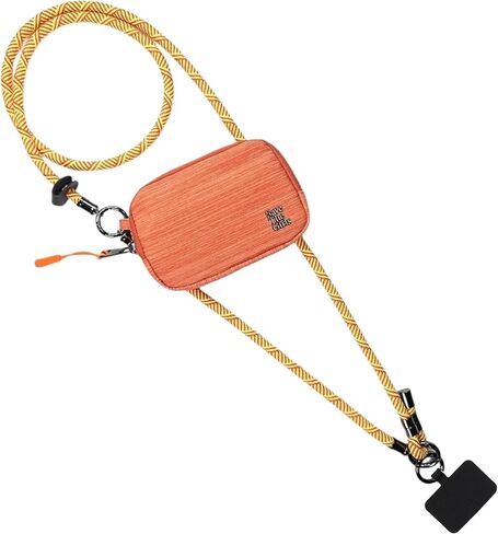 Active Single Rope Clip and Go Phone Strap (Black) – Cell Phone Lanyard for Life on The Move – Crossbody Phone Strap Chain with Zipper Wallet Pouch – Hands-Free Phone Lanyard in Saudi Arabia