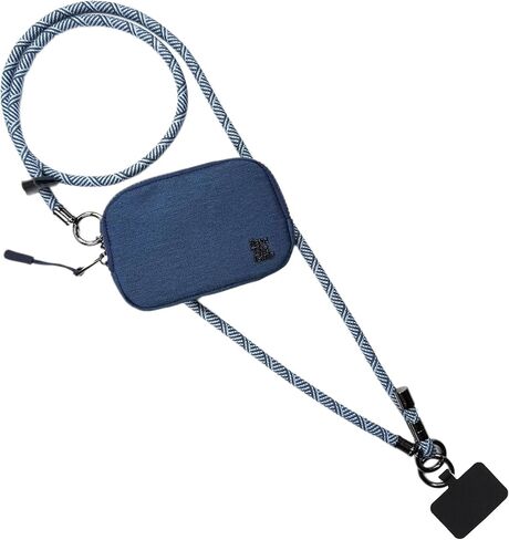 Active Single Rope Clip and Go Phone Strap (Black) – Cell Phone Lanyard for Life on The Move – Crossbody Phone Strap Chain with Zipper Wallet Pouch – Hands-Free Phone Lanyard in Saudi Arabia