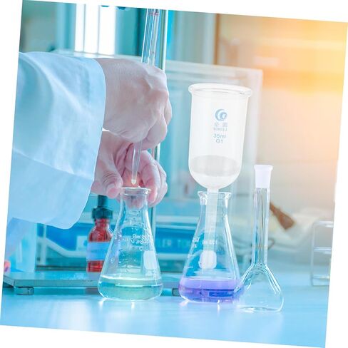 Amosfun Acid Glass Funnel for Laboratory Use Sand Core Filter Funnel Experiment Tool Smooth Surface Essential for Accurate Pouring and Filtering in Saudi Arabia