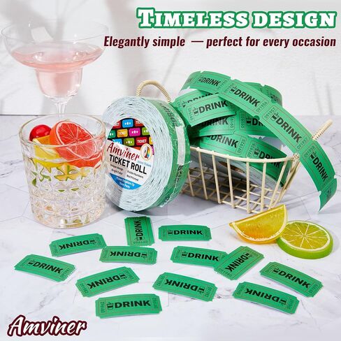 1000 Raffle Tickets, Blue Drink Ticket, Single Roll for Events, Entry, Class Reward, Fundraiser & Prizes, Size 1 x 2 Inch in Saudi Arabia