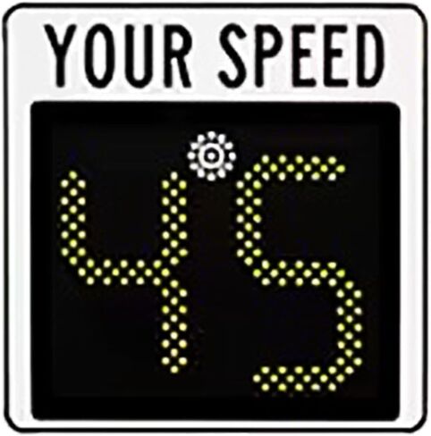 24'' Speed Display Radar Traffic Sign, Solar Radar Feedback Sign Flashing LED Speed Detector for Road Safety, with Accessories(C) in Saudi Arabia