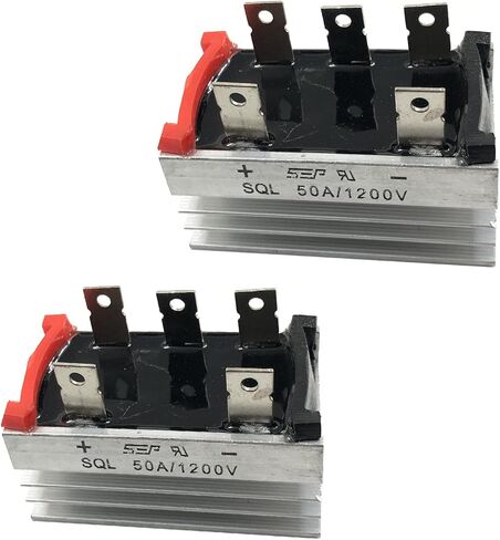 Fainwan 2PCS SQL50A Bridge Bridge Diode 3-Phase Diode 50a AMP 1200V to DC Power Accessories Aluminium in Saudi Arabia
