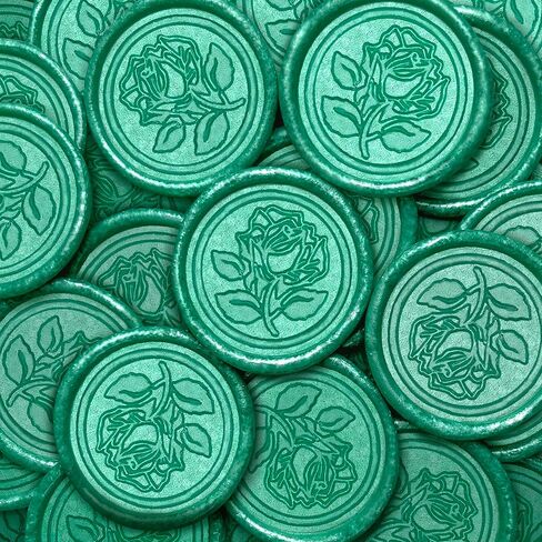 25Pcs Wax Seal Stickers Handmade Envelope Seals Self Adhesive Wax Stickers for Wedding Party Invitations, Envelope, Gift Wrap, Christmas(Rosemary Style, Bronze Wax) in Saudi Arabia