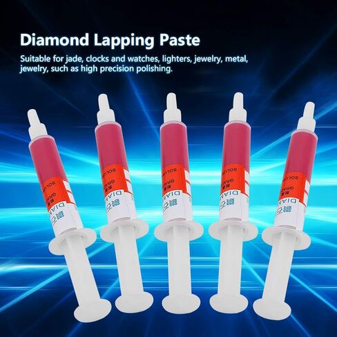 YUYTE 5pc Polishing Paste Lapping Compound Abrasive Paste for Jewelry Metal Watch Lighter from Coarse W40 to Fine W0.5 with Oil Soluble (W2.5 (4000 mesh fine polishing)) in Kuwait