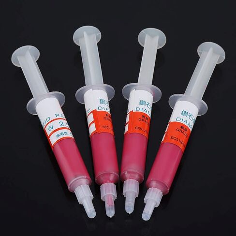 YUYTE 5pc Polishing Paste Lapping Compound Abrasive Paste for Jewelry Metal Watch Lighter from Coarse W40 to Fine W0.5 with Oil Soluble (W2.5 (4000 mesh fine polishing)) in Kuwait