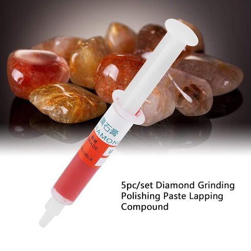 Yuyte 5pc Panish Paste Lappound Paste Paste for Jewelry Metal Watch Wighter من W40 الخشنة إلى W0.5 مع ذوبان الزيت (W3.5 (3000 شبكة تلميع غرامة)) in Saudi Arabia