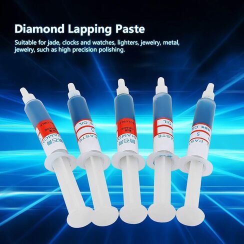 YUYTE 5pc Polishing Paste Lapping Compound Abrasive Paste for Jewelry Metal Watch Lighter from Coarse W40 to Fine W0.5 with Oil Soluble (W5 (2000 mesh fine polishing)) in Saudi Arabia
