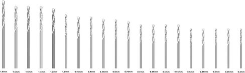 0.3-1.6mm Micro Mini Drill Bit Set Small Shank Fully Ground HSS Twist Drill Bits for Drilling (40pcs) in Saudi Arabia