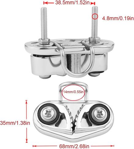 Boat Fast Entry Cam Cleat with Leading Rings Ball Bearings Rope Clamp Pilates Equipment Boat Cleats Kayaking in Saudi Arabia