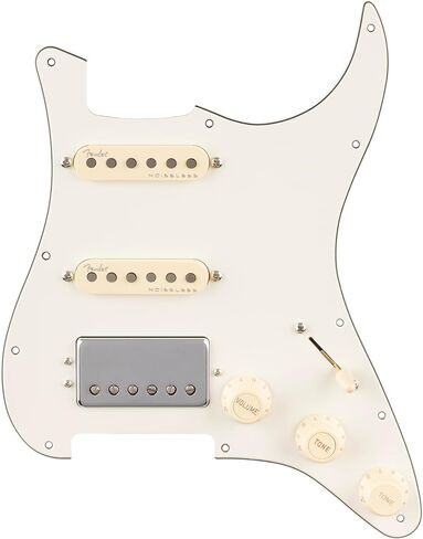 Pre-Wired Strat Pickguard, Quadra Tap/Ultra Noiseless HSS, Black 11 Hole PG in Saudi Arabia