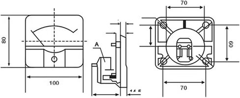 44l1 100V Input AC Voltmeter 80 * 100mm(AC100KV 140KV 100V) in Saudi Arabia