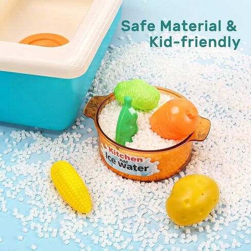 CUTE STONE Play Sink with Running Water, Toy Sink with Electric Faucet, Fishing Game, Toy Kitchen Accessories, Water Play Track, Pretend Play Dishwasher & Outdoor Water Table Toys for Toddlers Girls in Saudi Arabia