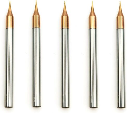 2pcs/Package HRC60 2Flutes Micro Carbide Flat End Mill Square end Mill CNC Cutting Tools for Metal Shank Diameter 4mm (2pcs, Cutting Diameter 0.6mm) in Saudi Arabia