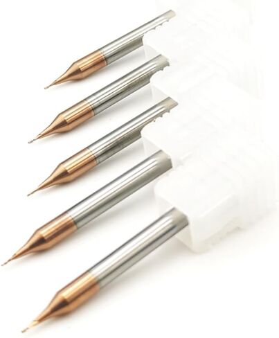 2pcs/Package HRC60 2Flutes Micro Carbide Flat End Mill Square end Mill CNC Cutting Tools for Metal Shank Diameter 4mm (2pcs, Cutting Diameter 0.6mm) in Saudi Arabia