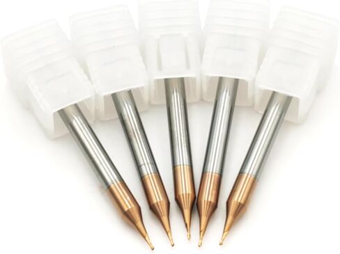 2pcs/Package HRC60 2Flutes Micro Carbide Flat End Mill Square end Mill CNC Cutting Tools for Metal Shank Diameter 4mm (2pcs, Cutting Diameter 0.6mm) in Saudi Arabia