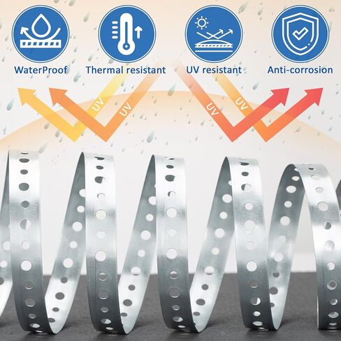 Galvanized 3/4-Inch X 100-Feet Metal Strapping with Holes 24-Gauge Metal Pipe Hanger Strap for Plumbing, HVAC and Duct Support in Kuwait