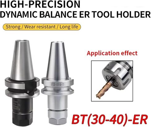 BT40-ER16-70 /BT40-ER20-70/BT30-ER20-70 Dynamic Balance ER Tool Holder CNC Machining Milling Cutter Series Tools Lathe Accessories(BT30-ER16-100) in Saudi Arabia