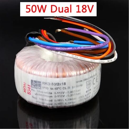 50W Dual 12V 18V 24V Block toroidal Transformer Fever Ring Cow 50VA(50W Dual 18V) in Saudi Arabia