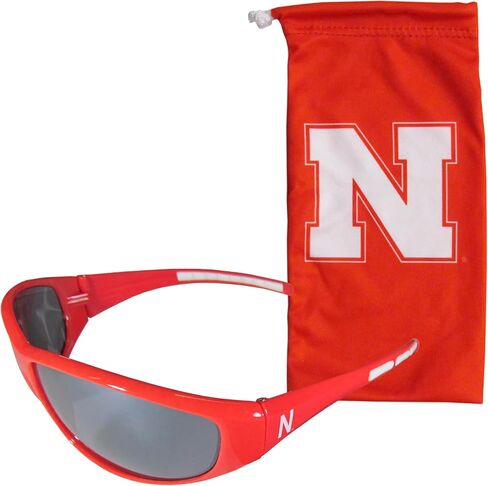 Siskiyou Sports NCAA Nebraska Cornhuskers Compans Sunglass and Bag ، Red in Saudi Arabia