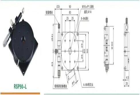 R Axis 90MM 3.6" Manual 360 Degree Rotary Sliding Table Micrometer RSP90-L in Saudi Arabia