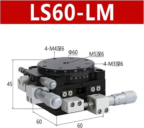 XYR Axis 60mm LS60-L LS60-LM Micrometer Manual Trimming Platform Table and Rotary Table(LS60-L) in Saudi Arabia