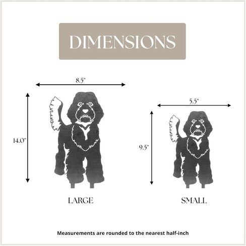 Corten Steel Labradoodle Dog Silhouette Yard Stake (Small) in Saudi Arabia