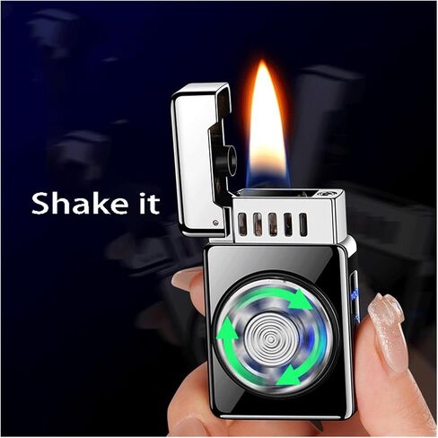 Sturdy and Durable, Multiple Usage Modes, Portable and Compact, Smart Induction Kerosene Lighter, Transparent Window to See The Fuel, refillable and Reusable (Fuel not Included)(Orange) in Saudi Arabia