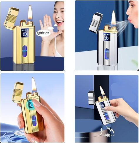 2024 Metal Lighter, Lighter with Visible Window, Kerosene Soft Flame Lighter, Smart Induction Lighter, Suitable for Candles, Camping, etc. (Fuel not Included)(Silver) in Saudi Arabia
