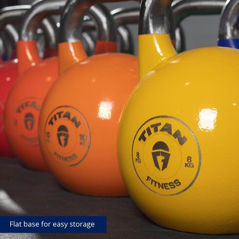 Titan Fitness Competition Kettlebell, Single Piece Casting, KG Markings, Full Body Workout in Saudi Arabia