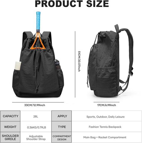 أكياس تنس Coofway للنساء رجال Biacleball Bag Beach Tennis Bag Bagnring Pickleball Tennis Backpack Accinton Bags in Kuwait