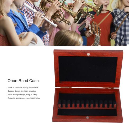 Aboe Reed Case CA08 - صندوق تخزين Redwood لـ Woodwind Reed Holder ، سعة كبيرة ، ملحق موسيقي محترف (CA09) in Kuwait