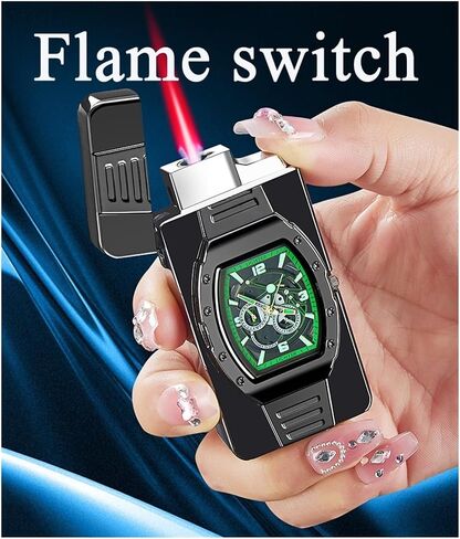 2024 Made Metal, Portable Multi-Function Lighter with Adjustable Flame, Outdoor Windproof Butane Lighter, Suitable for Gift Candles, Camping, etc. (Butane not Included)(Yellow 3) in Saudi Arabia