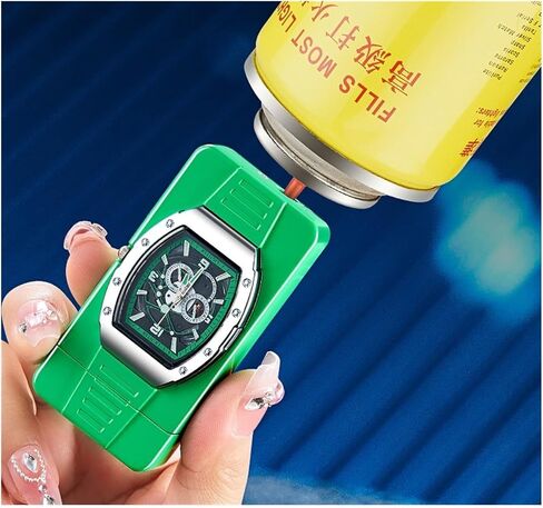 2024 Made Metal, Portable Multi-Function Lighter with Adjustable Flame, Outdoor Windproof Butane Lighter, Suitable for Gift Candles, Camping, etc. (Butane not Included)(Yellow 3) in Saudi Arabia